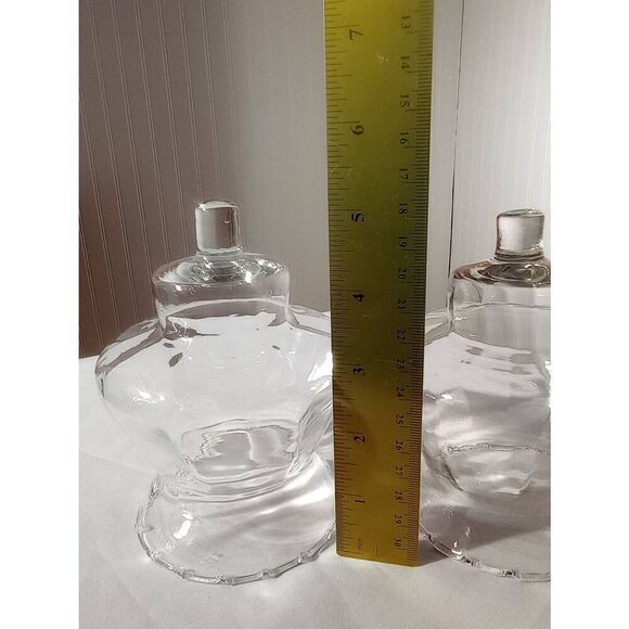 Set of two vintage tea light inserts, glass ruffled - Picture 6 of 7